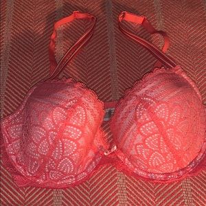32DD Chantelle 1742 Pink Lace Merci Push Up Bra